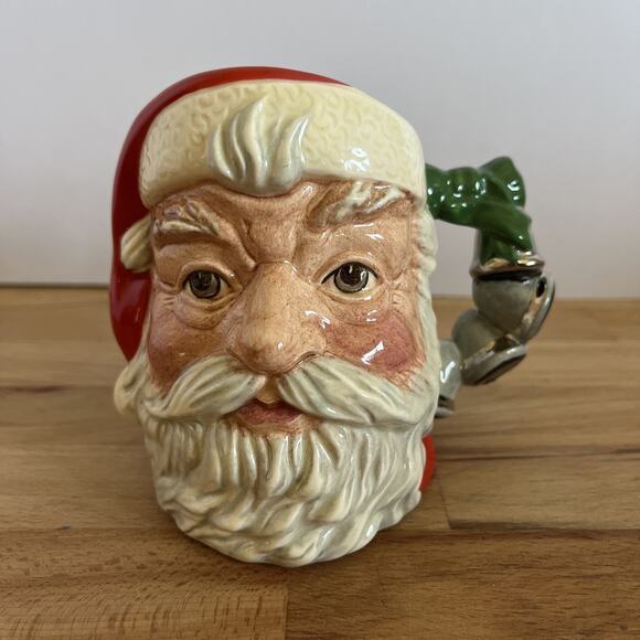 Santa Claus D6964 (Bell Handle) – Vintage Christmas Royal Doulton Character Jug - Picture 1 of 8